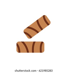 Crisp pastry pie. Vector illustration