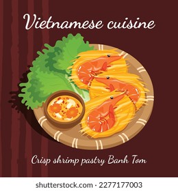 Pastel de gambas de Crisp Banh Tom