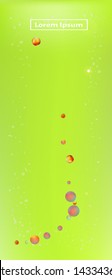 Crisp space and signs confetti. Background colorful. Funny colorific illustration. Colorful great space Ultra Wide background, vertical. Colorful clean abstraction. Lime color theme.