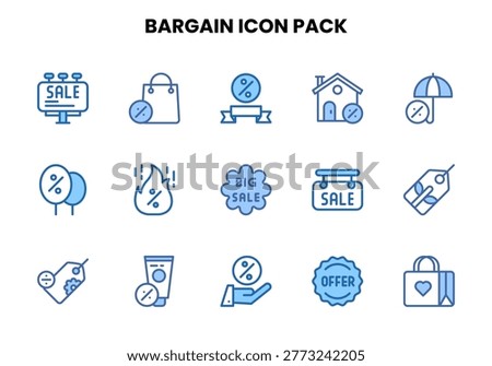 crisp Two Colour vector icons from Bargain for interface design.