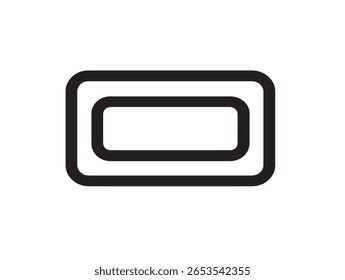 Crisp Volume Icon in Clean Line Art Style