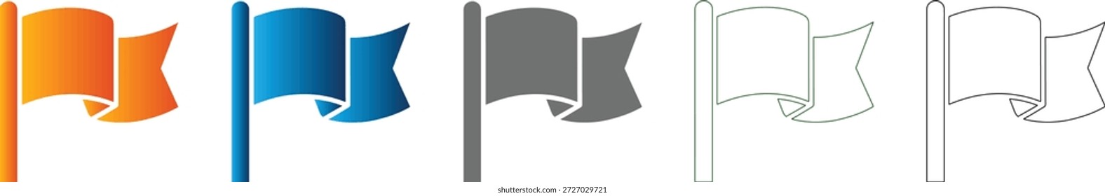 Uma bandeira de desfile nítida e ondulante apresentada como um ícone plano preto sólido, vetor isolado em um fundo limpo, parte de um conjunto de ícones profissionais versátil e consistente.
