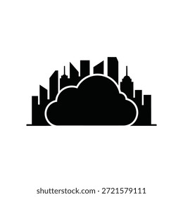 Crisp white cloud icon with soft edges, perfect for digital designs and branding.
