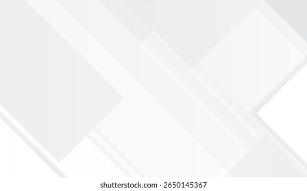 Crisp White Geometric Pattern Background with Overlapping Shapes and Subtle Gradients, Ideal for Modern Designs and Clean Presentations, Neutral and Minimalist Style