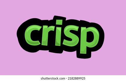 CRISP writing vector design on pink background