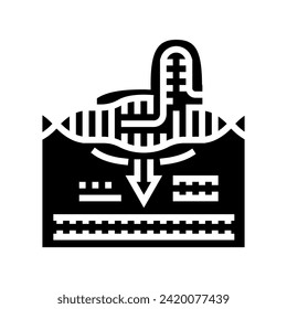 crispr casediting cryptogenetics glyph icon vector. crispr casediting cryptogenetics sign. isolated symbol illustration