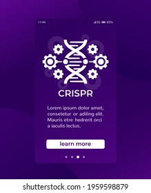 CRISPR, Dna Editing Banner Design With Icon