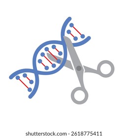 Crispr - gene editing tool. Genetic engineering. Vector stock illustration.