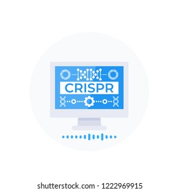 CRISPR, genome editing technology, vector illustration