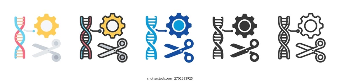 crispr icon set multi style various collection