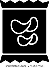Design de ícone de estilo de glifos fritos