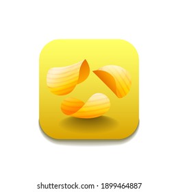 Crisps Snacks Fast Food Logo Vector Symbol Icon Design Style