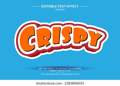 Crispy 3D editable text effect template