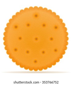crispy biscuit cookie vector illustration isolated on gray background