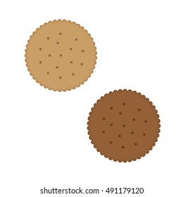 crispy biscuit cookie vector illustration isolated on white  background