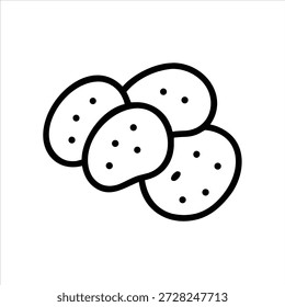 Crispy Biscuit Illustration for Snack and Dessert Design
