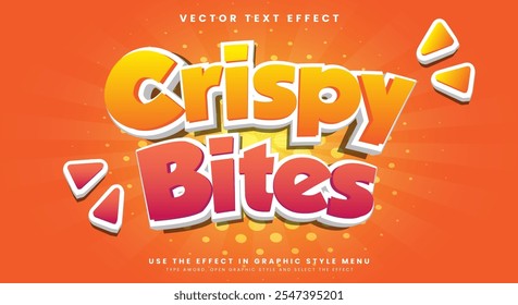 Modelo de efeito de texto editável do Crispy Bites