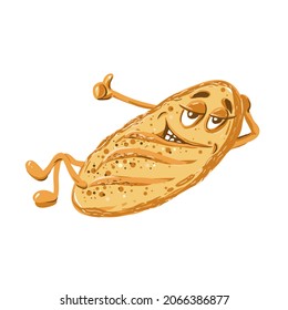 Crispy bread is made on a white background