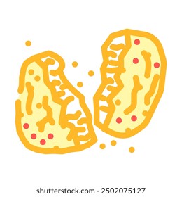 crispy chicken fried color icon vector. crispy chicken fried sign. isolated symbol illustration