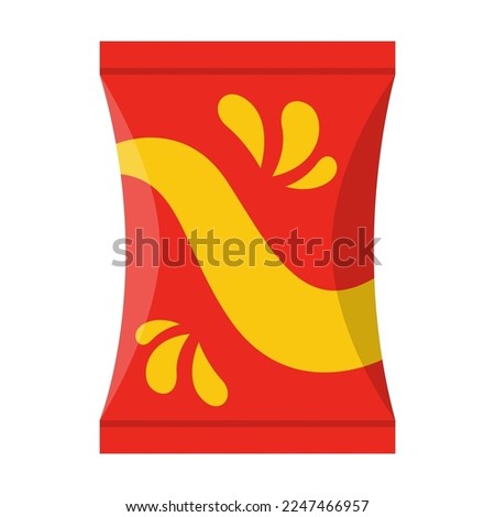 Crispy chips for bar or store equipment isolated on white. Vending machine snacks. Vector illustration of food for automatic shop selling. Retail concept