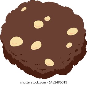 crispy chocolate cookie with white chocolate chips