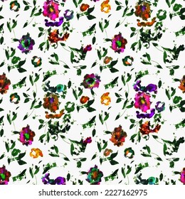 crispy colorful floral textile suitable size pattern