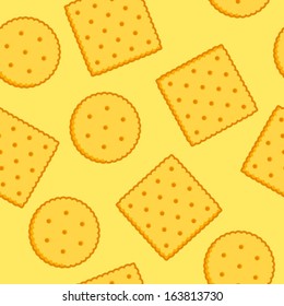 Crispy Crackers seamless texture in yellow colors