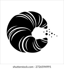 Crispy croissant Vector bakery, bread, circular, crispy, croissant, crumbs, flaky, food, layers, pastry, vector, 