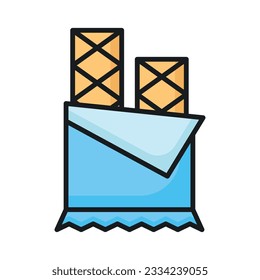 Crispy and crunchy chocolate flavored biscuit, wafer biscuit vector design
