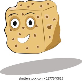 crispy cute food cartoon vector illustration