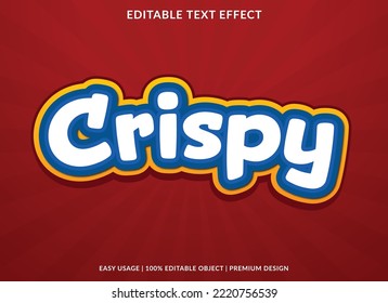 crispy editable text effect template use for business logo and brand