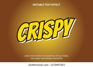 crispy editable text effect with a yellow color