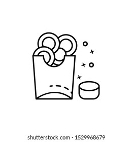 Crispy fast food snack icon. Element of menu dishes icon