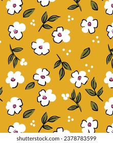 crispy flower pattern, daisy flower pattern