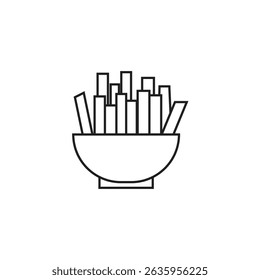 Crispy French Fries in Bowl