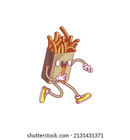 crispy french fries cartoon illustration