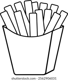 Crispy French Fries Icon Vector Illustration