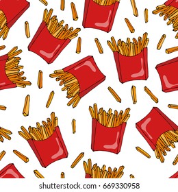 7,338 French fries seamless Images, Stock Photos & Vectors | Shutterstock