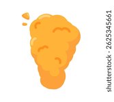 Crispy fried chicken drumstick illustration