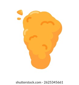 Crispy fried chicken drumstick illustration