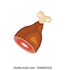 A crispy fried chicken drumstick vector image