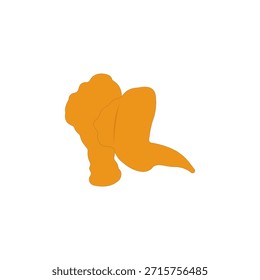 Palillo de pollo frito crujiente y Ilustración vectorial de ala sobre fondo blanco