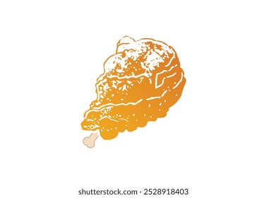 Crispy fried chicken fry logo design, Vector design concept