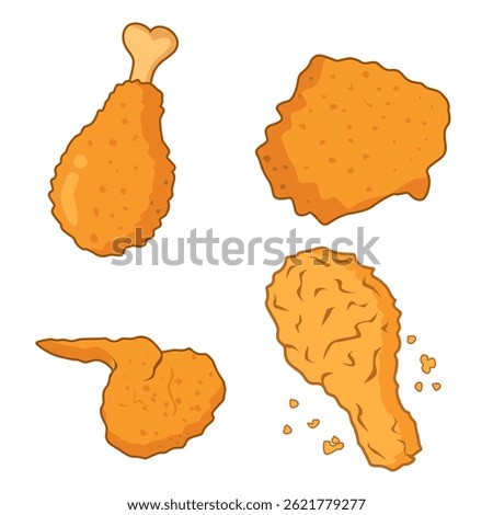 Crispy Fried Chicken Pieces Set