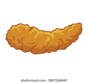 Crispy Fried Chicken Vector Isolated on White