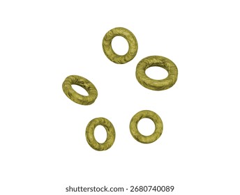  Icono de calamar frito crujiente Ilustración 3D render