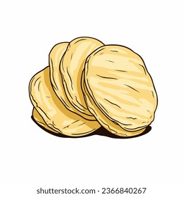 ilustración de icono de patatas fritas crujientes