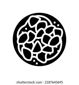 crispy potato vegetable glyph icon vector. crispy potato vegetable sign. isolated symbol illustration