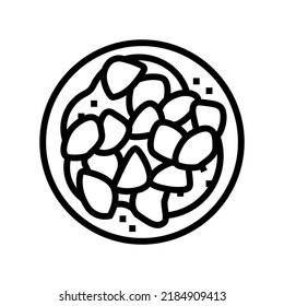 crispy potato vegetable line icon vector. crispy potato vegetable sign. isolated contour symbol black illustration