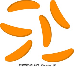 Crispy rice crackers isolated vector illsutration.